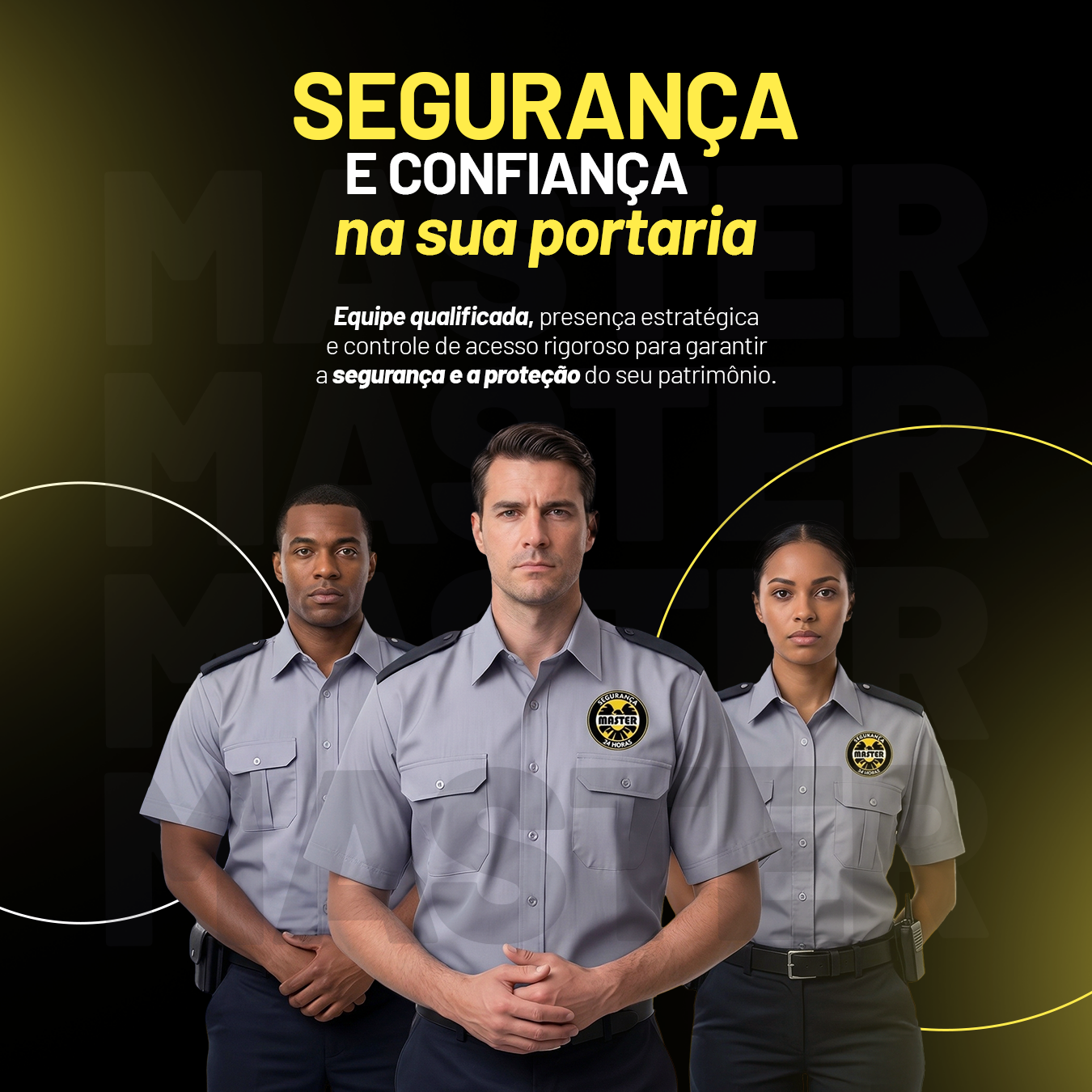 Profissionais treinados para portaria
